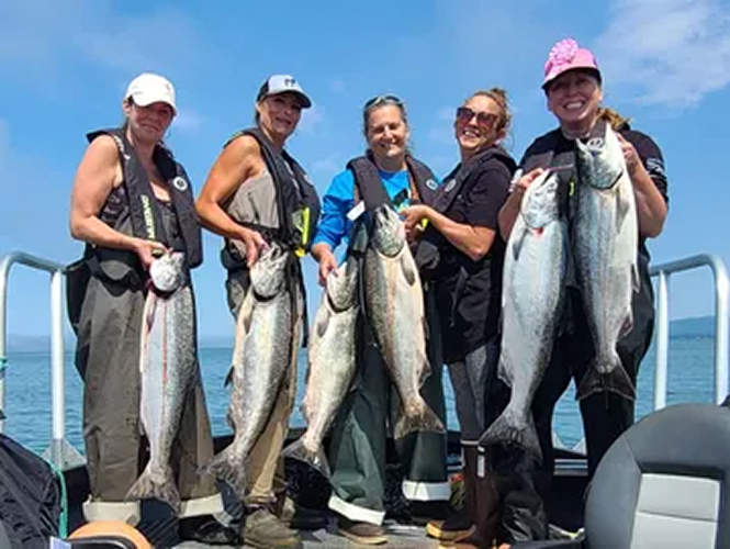 Guide David fishing on the Oregon Coast
